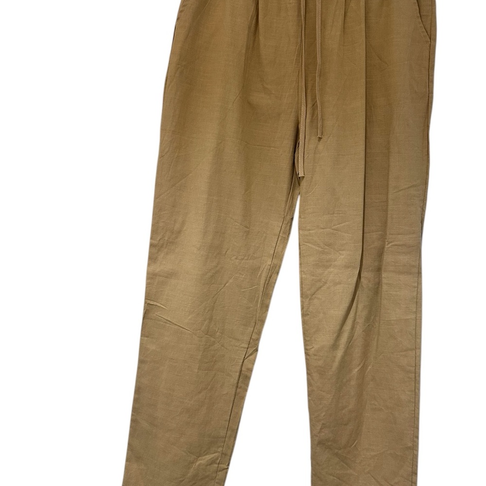 Women’s Casual Drawstring Pants - Tan Size L